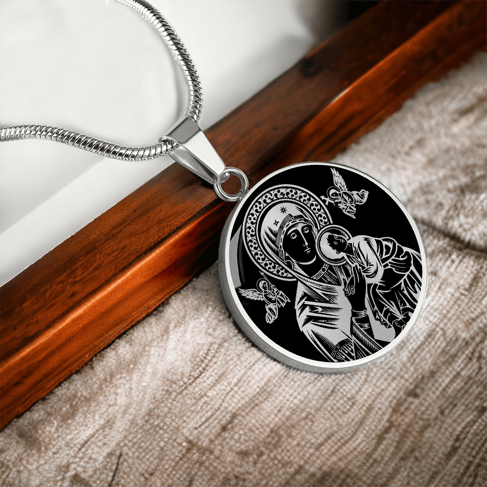 Virgin Mary and Child Necklace
