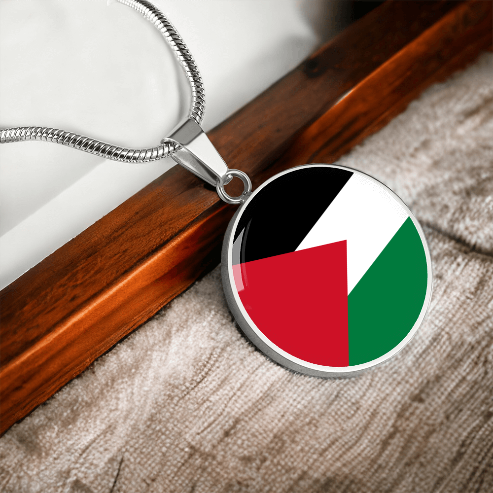 Palestine Flag Pendant Necklace