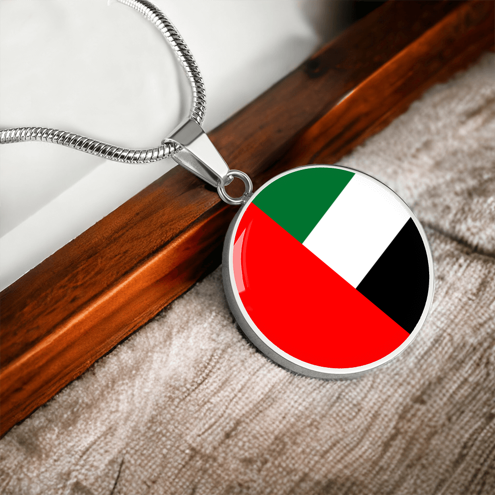 United Arab Emirates Flag Pendant Necklace