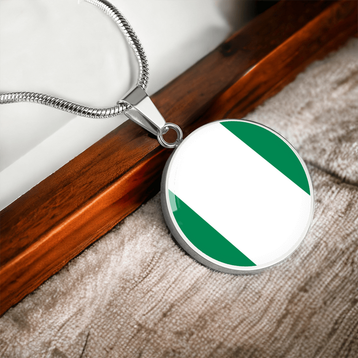 Nigeria Flag Pendant Necklace