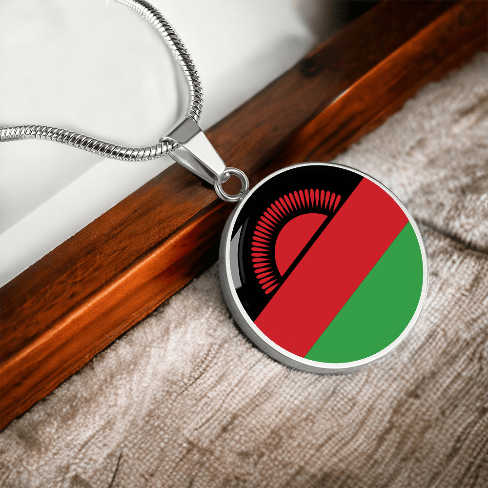 Malawi Flag Pendant Necklace