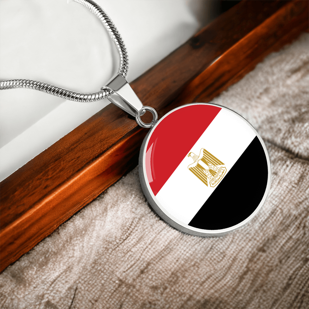 Egypt Flag Pendant Necklace