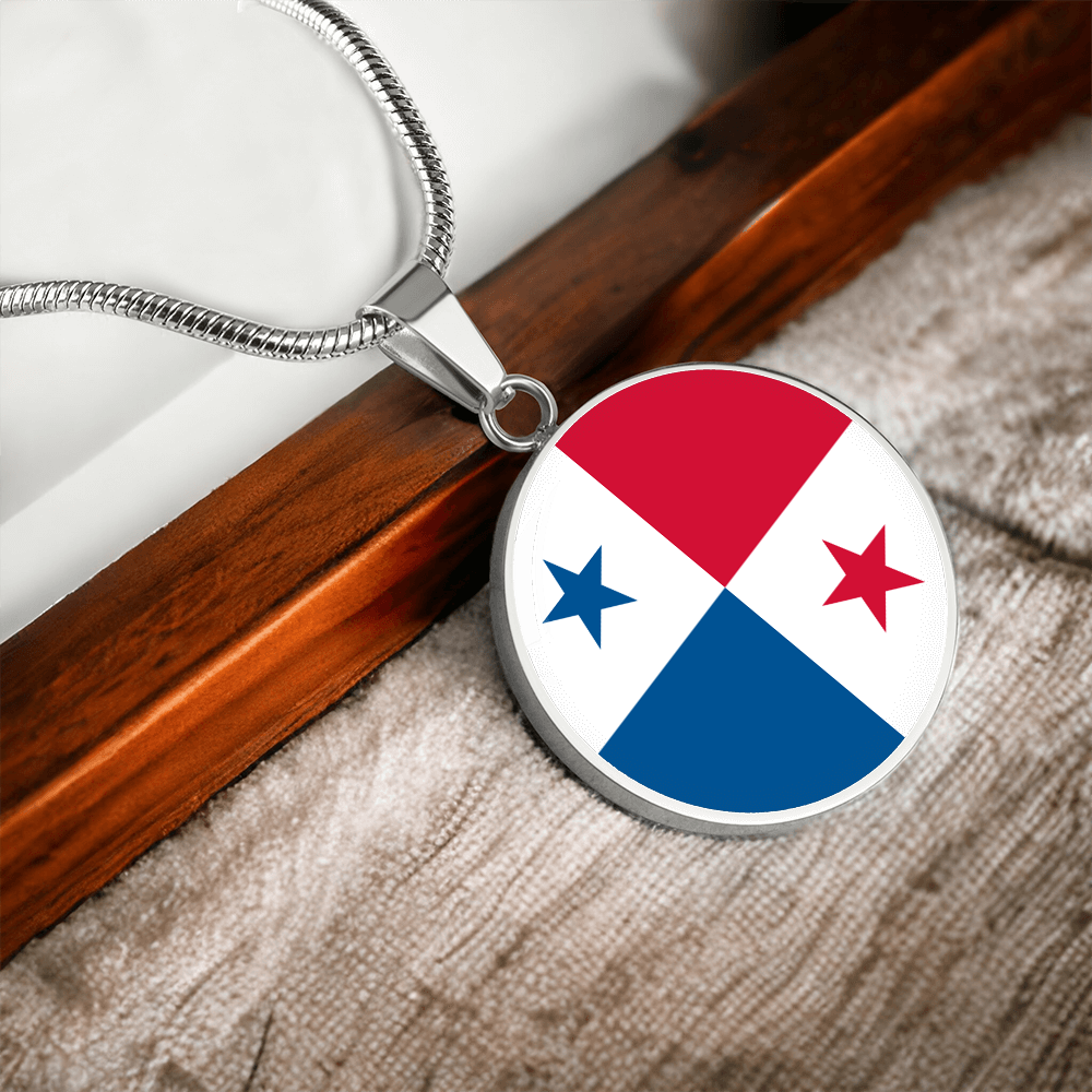 Panama Flag Pendant Necklace