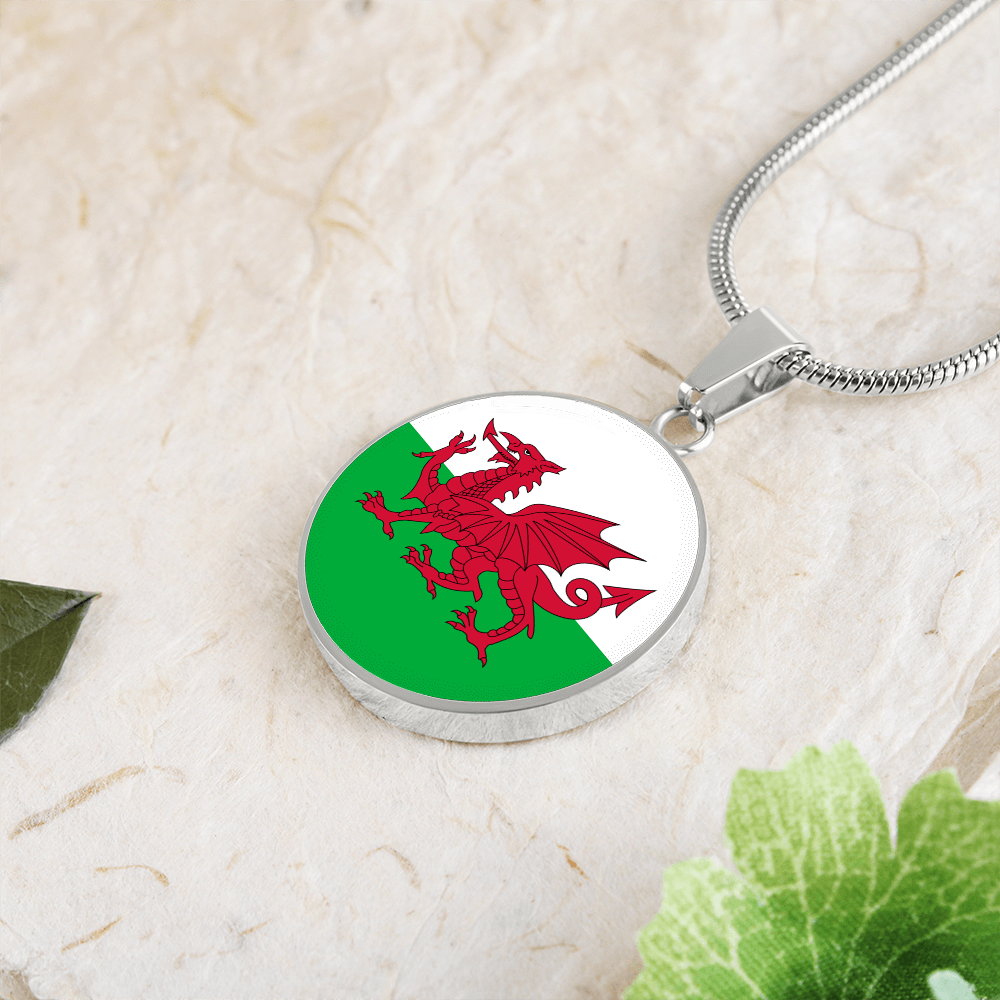 Wales Flag Pendant Necklace