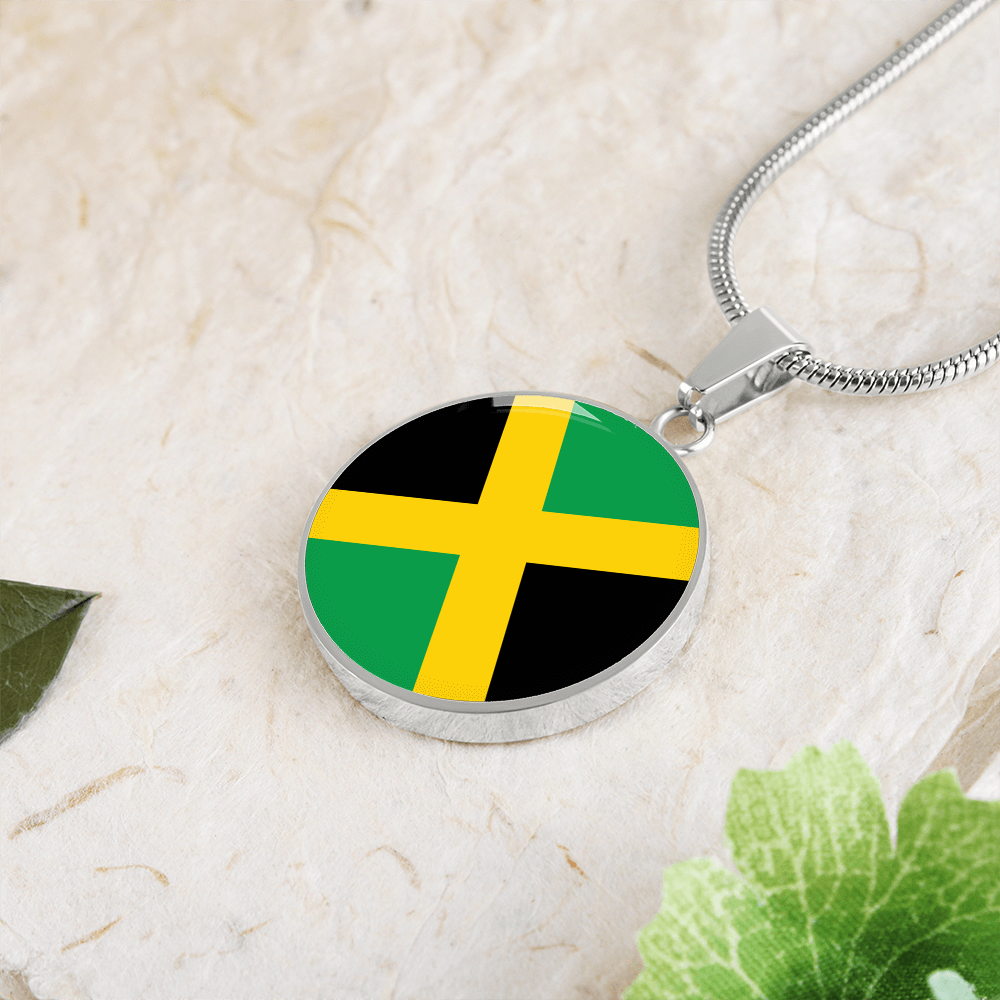 Jamaica Flag Pendant Necklace
