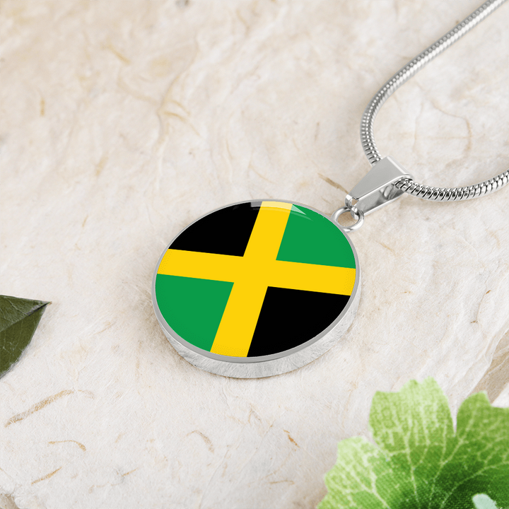 Jamaica Flag Pendant Necklace