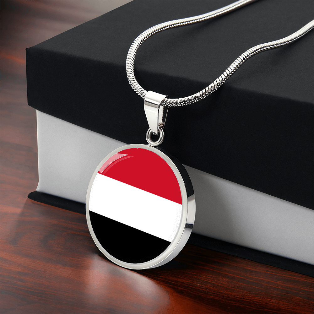 Yemen Flag Pendant Necklace