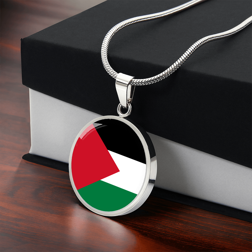 Palestine Flag Pendant Necklace