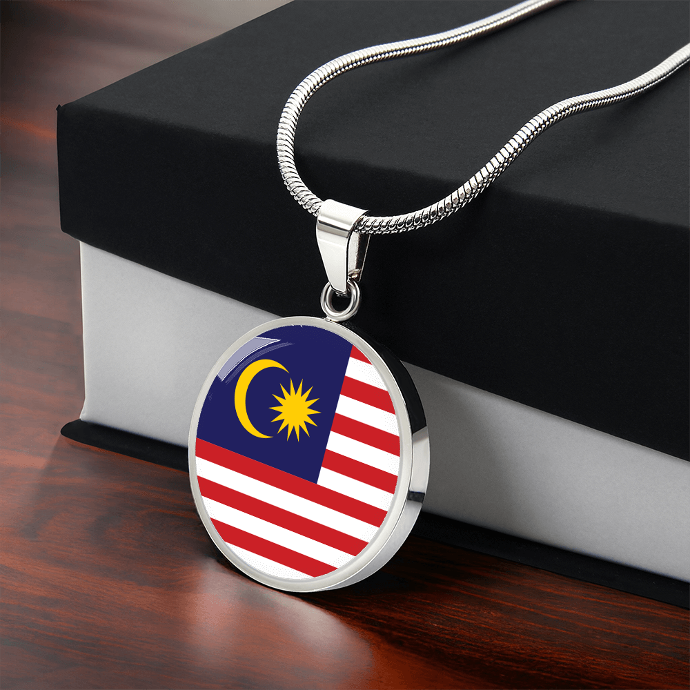 Malaysia Flag Pendant Necklace