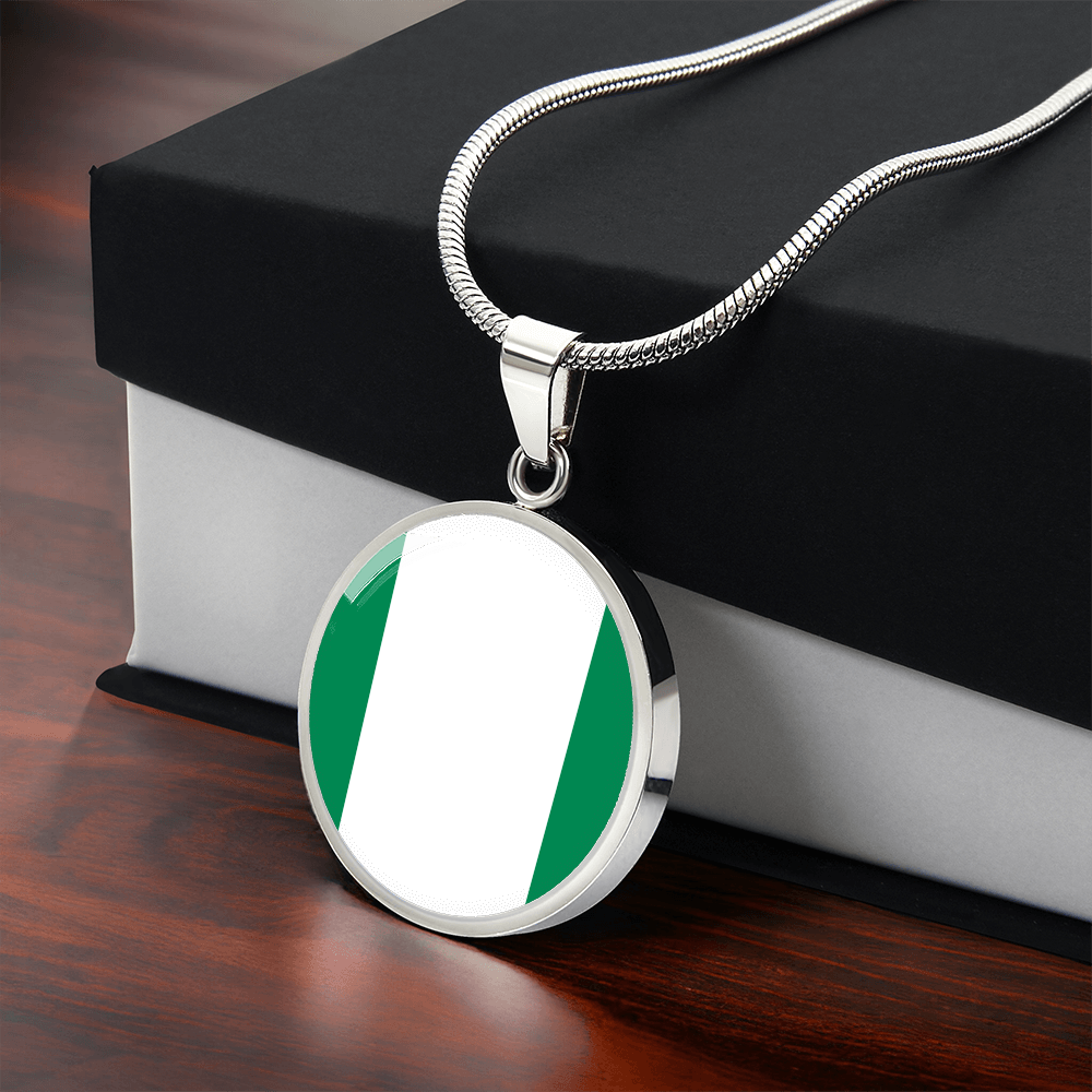 Nigeria Flag Pendant Necklace