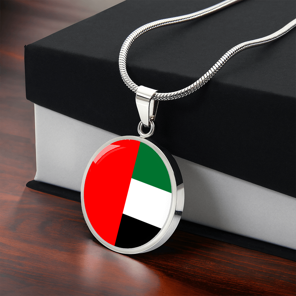 United Arab Emirates Flag Pendant Necklace