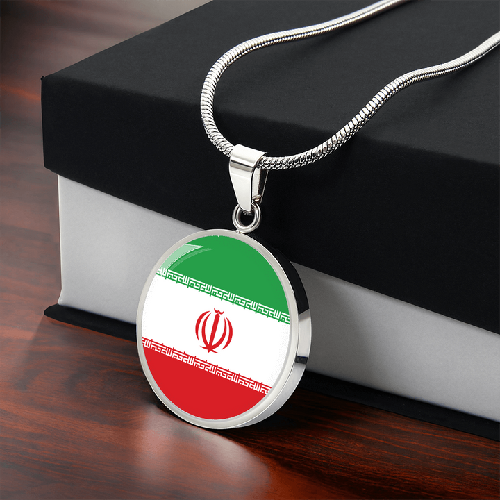 Iran Flag Pendant Necklace