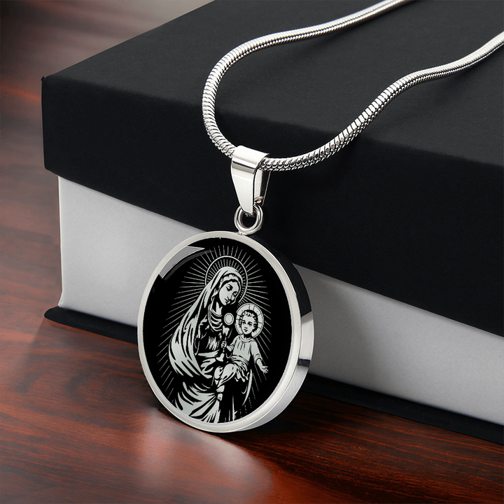 Mother Mary & Child Jesus Necklace
