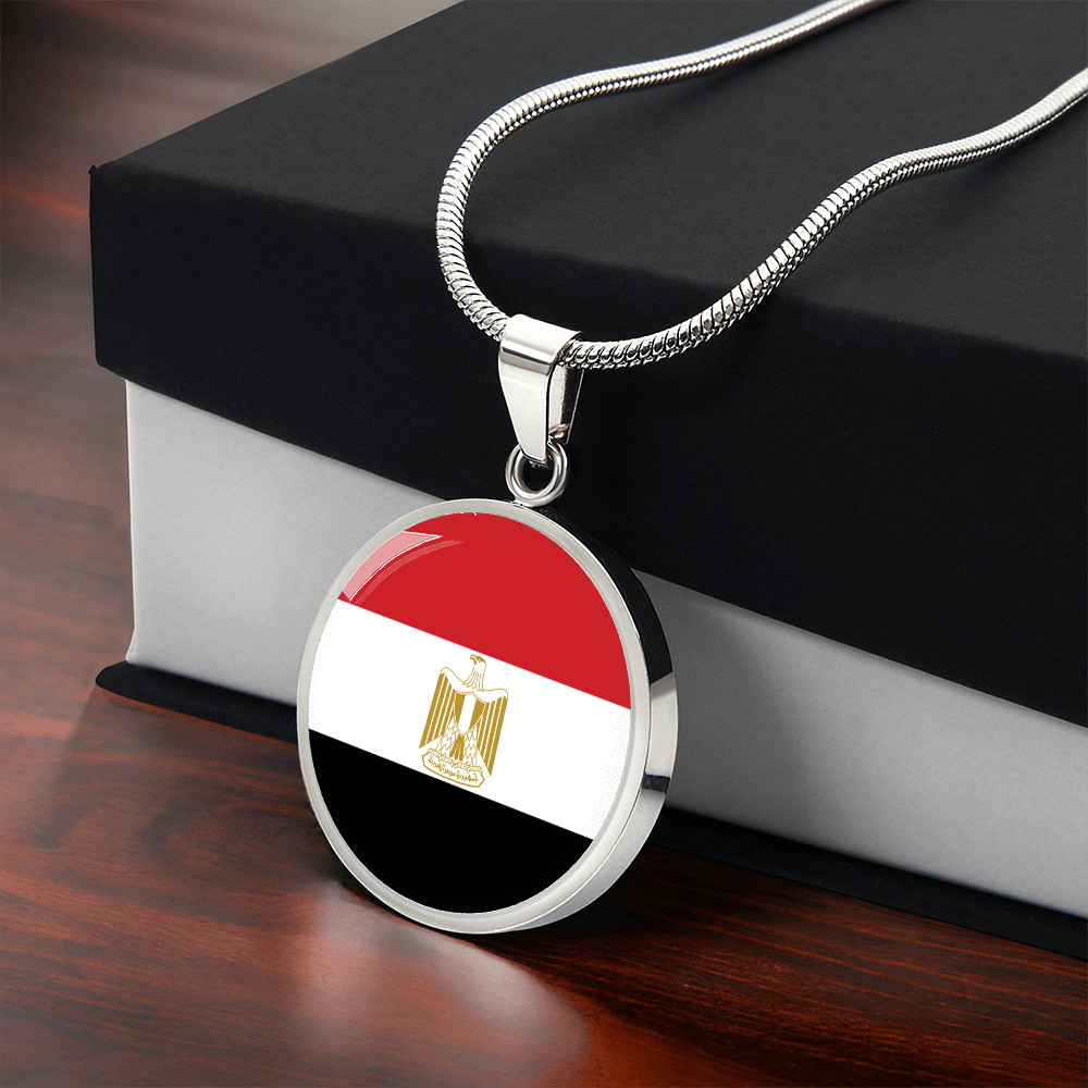 Egypt Flag Pendant Necklace