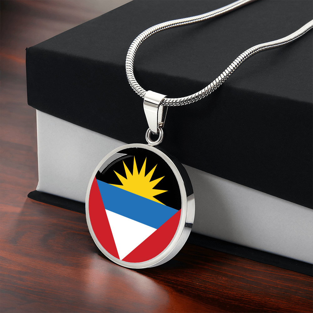 Antigua Flag Pendant Necklace