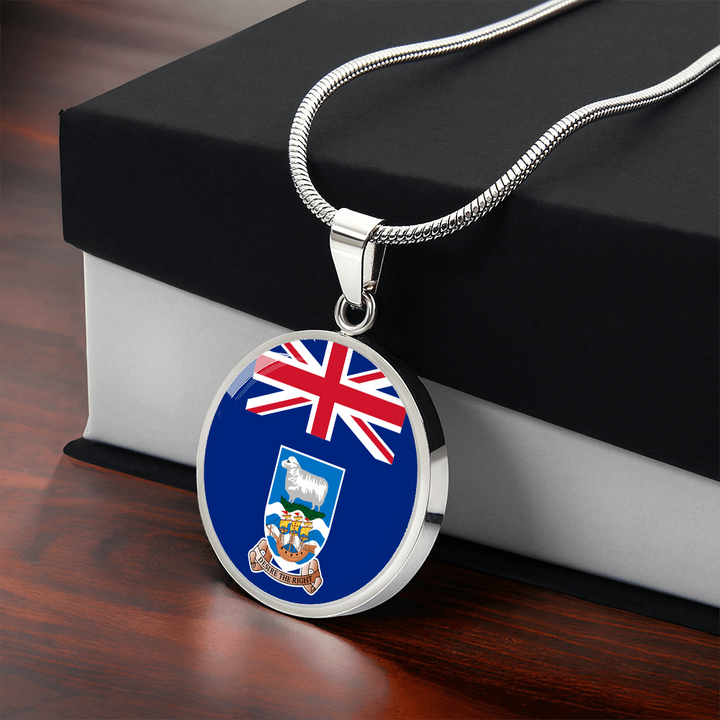 Falkland Islands Flag Pendant Necklace