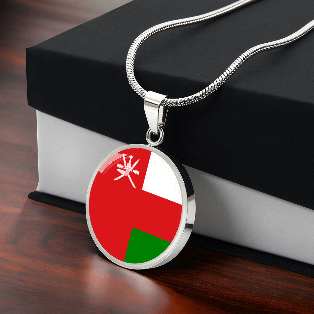 Oman Flag Pendant Necklace