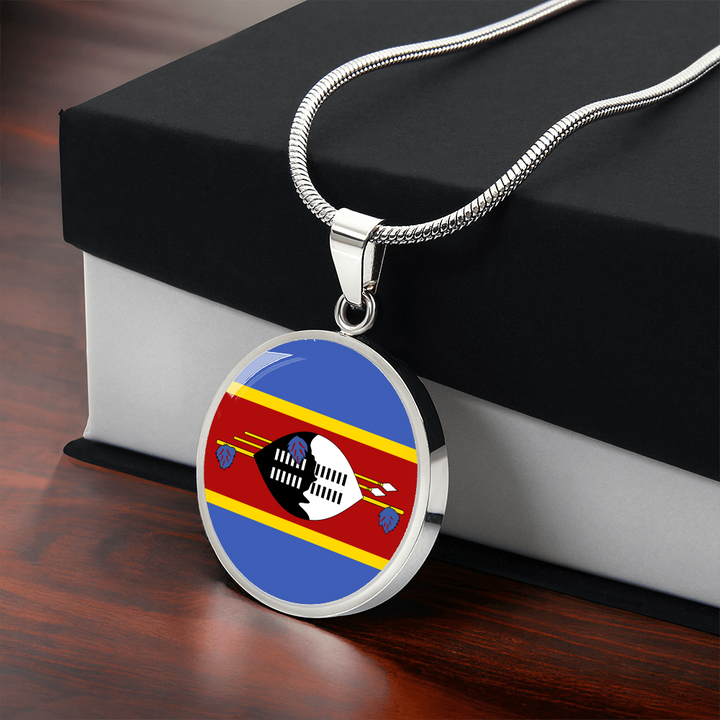 Swaziland Flag Pendant Necklace