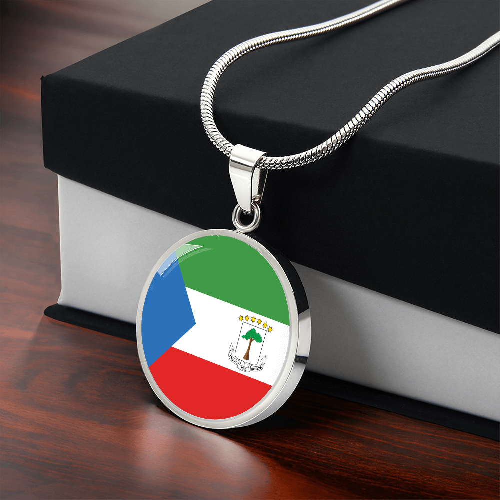 Equatorial Guinea Flag Pendant Necklace