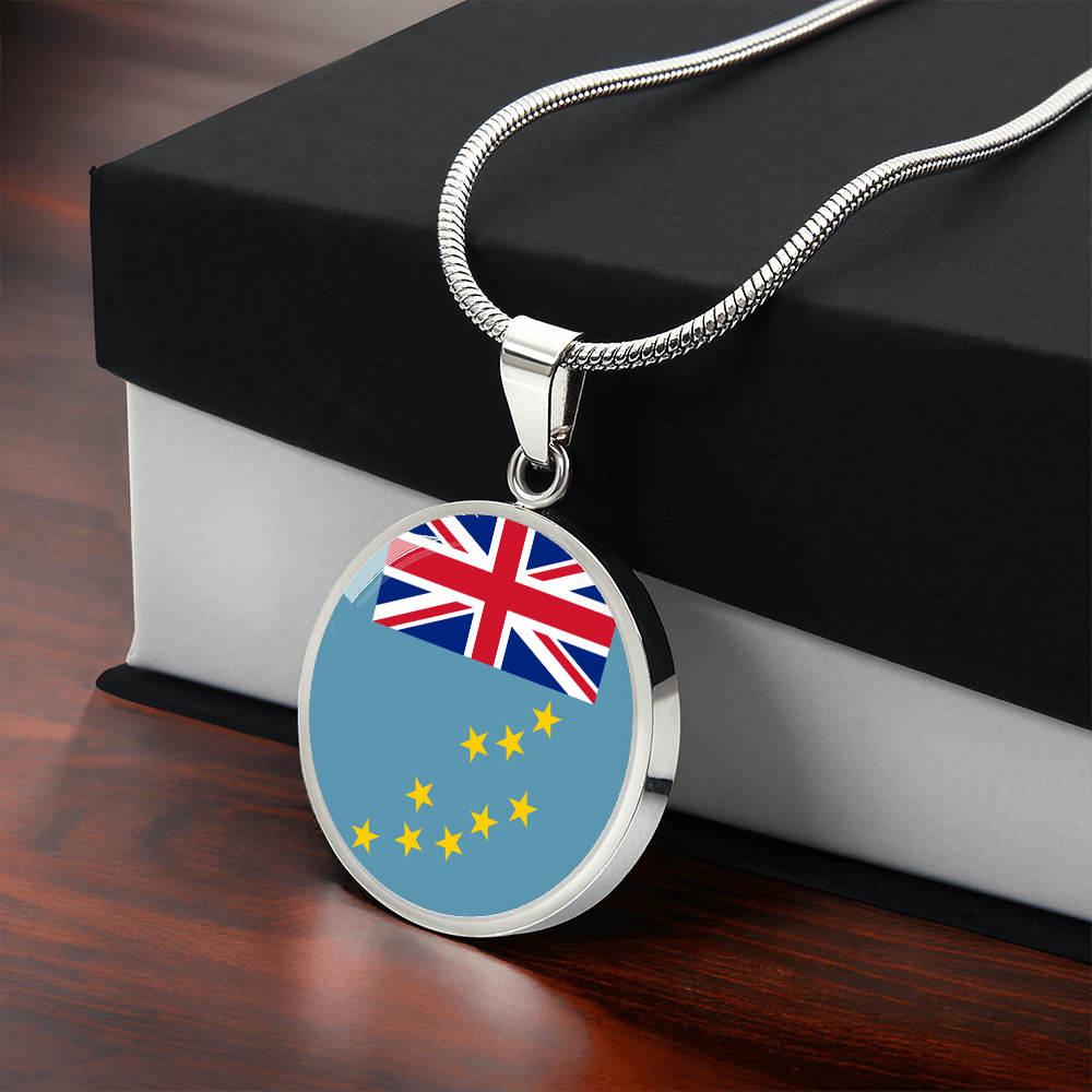 Tuvalu Flag Pendant Necklace