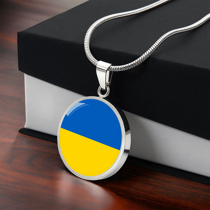 Ukraine Flag Pendant Necklace