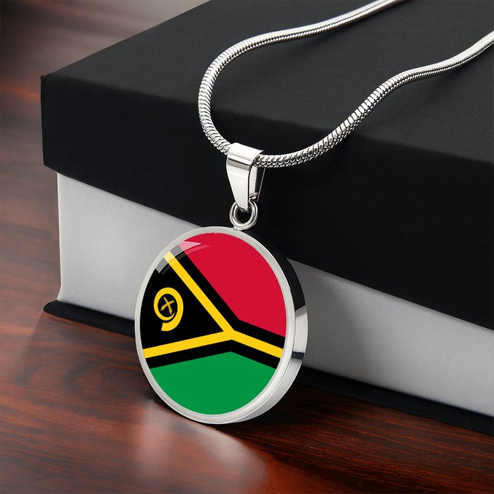 Vanuatu Flag Pendant Necklace