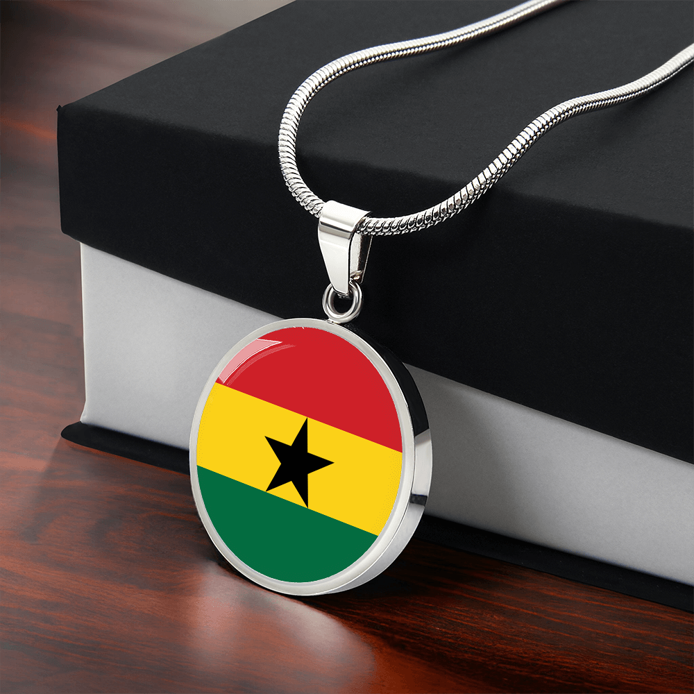 Ghana Flag Pendant Necklace