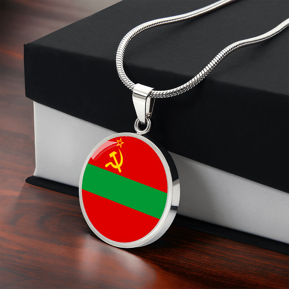 Transnistria Flag Pendant Necklace