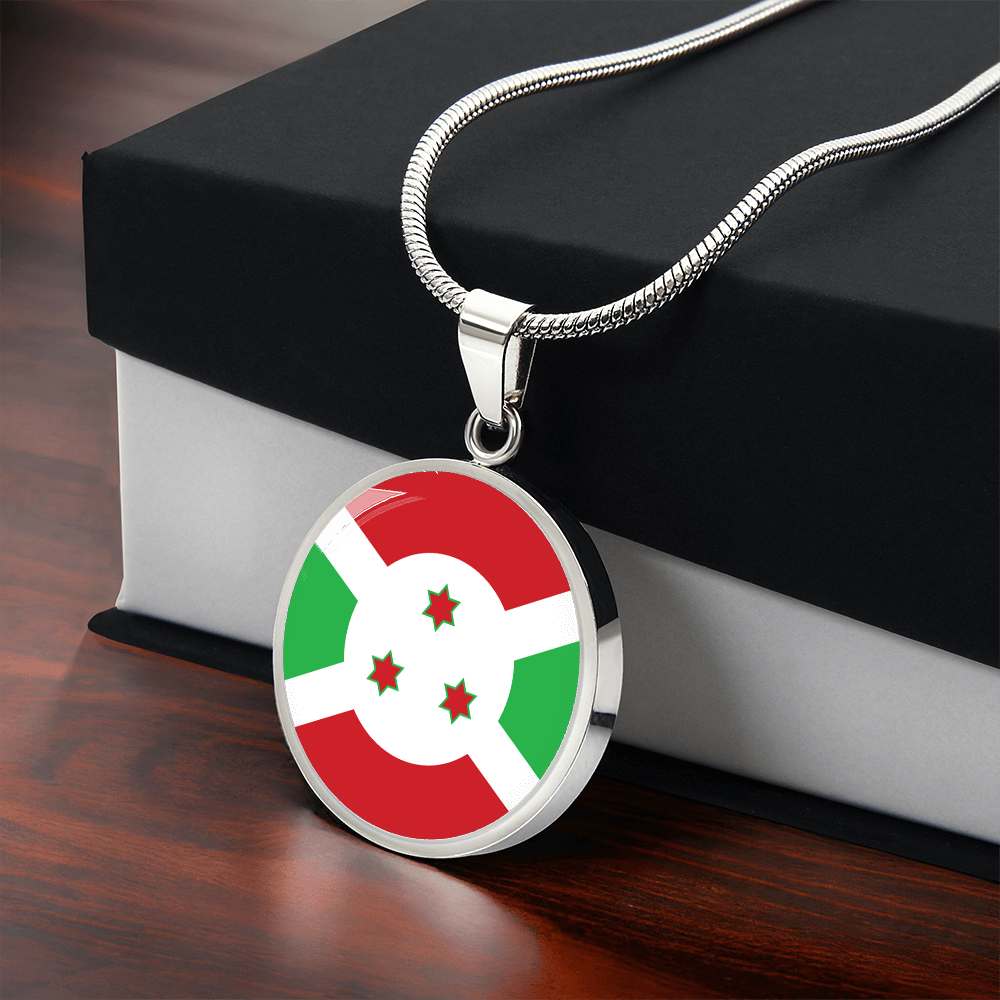 Burundi Flag Pendant Necklace