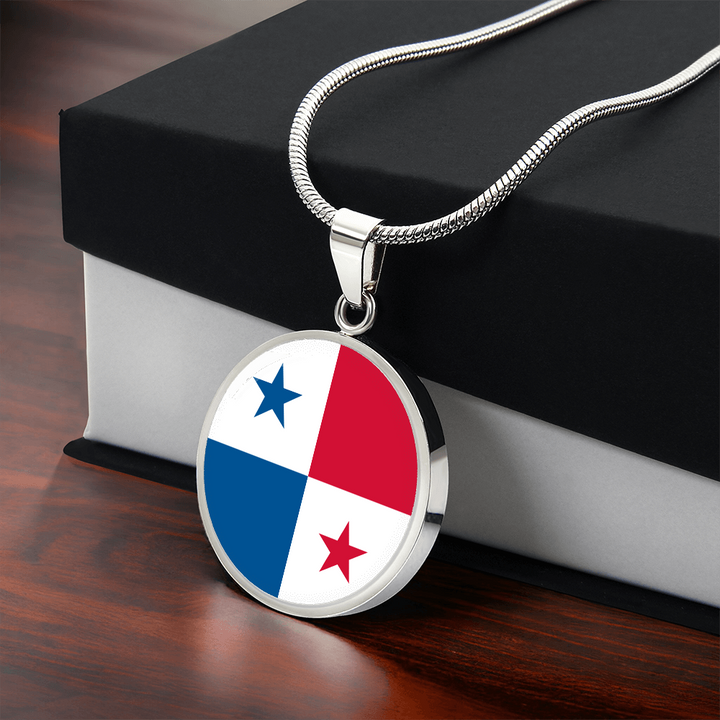 Panama Flag Pendant Necklace