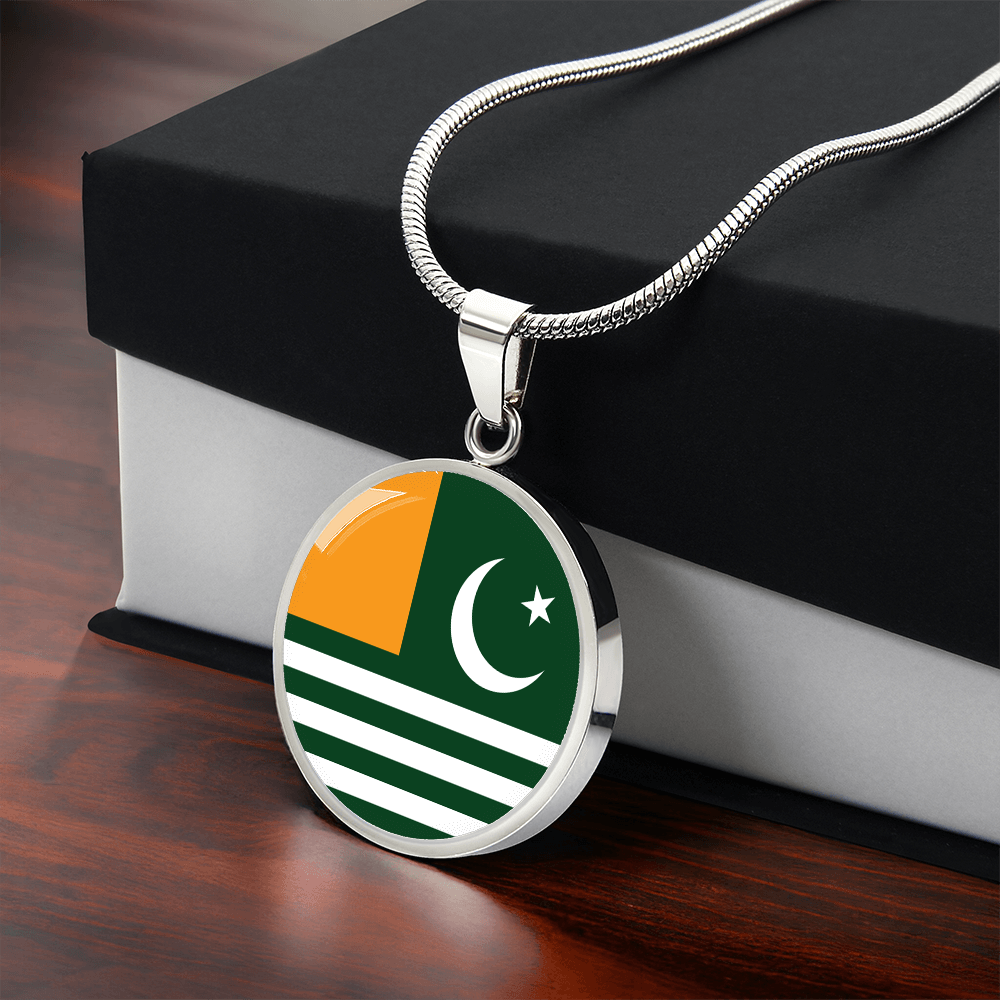 Azad Kashmir Flag Pendant Necklace