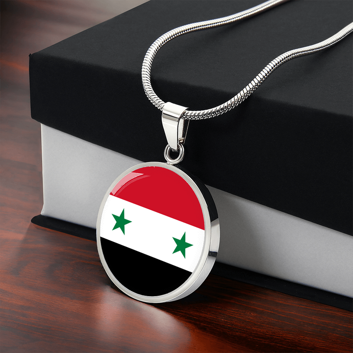 Syria Flag Pendant Necklace