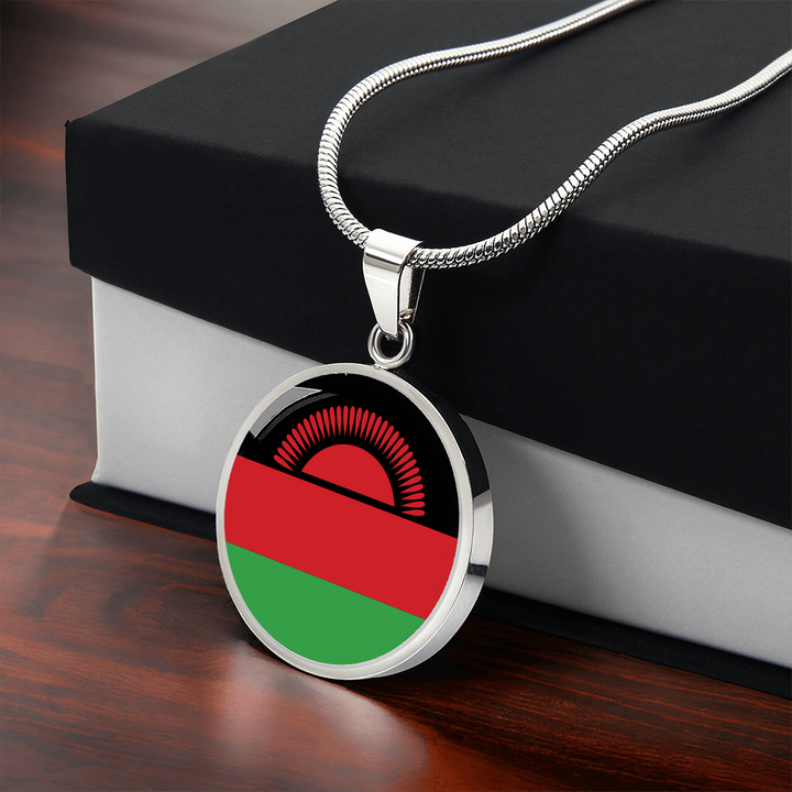 Malawi Flag Pendant Necklace