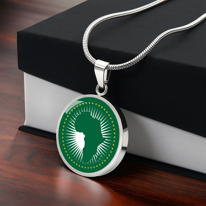 African Union Flag Pendant Necklace