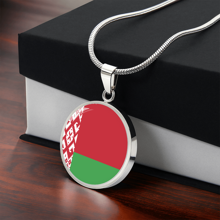 Belarus Flag Pendant Necklace