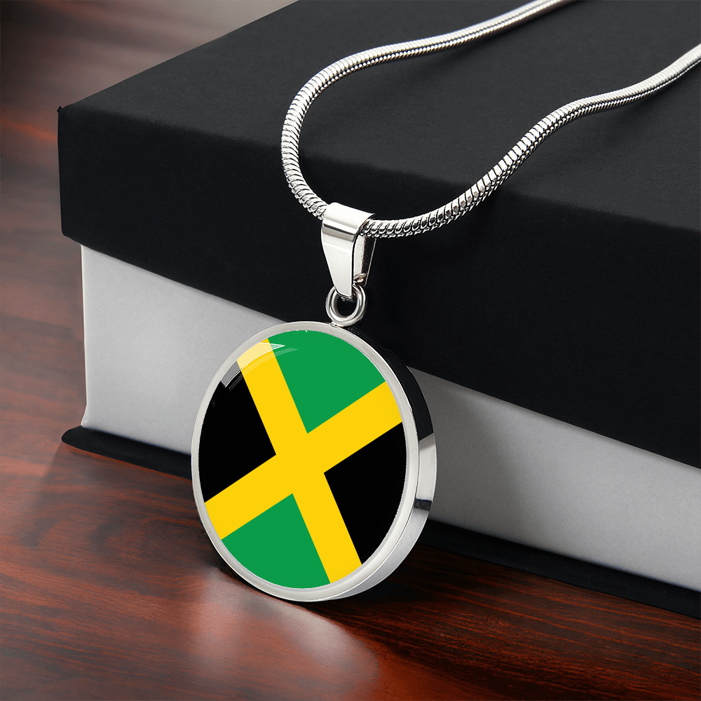 Jamaica Flag Pendant Necklace