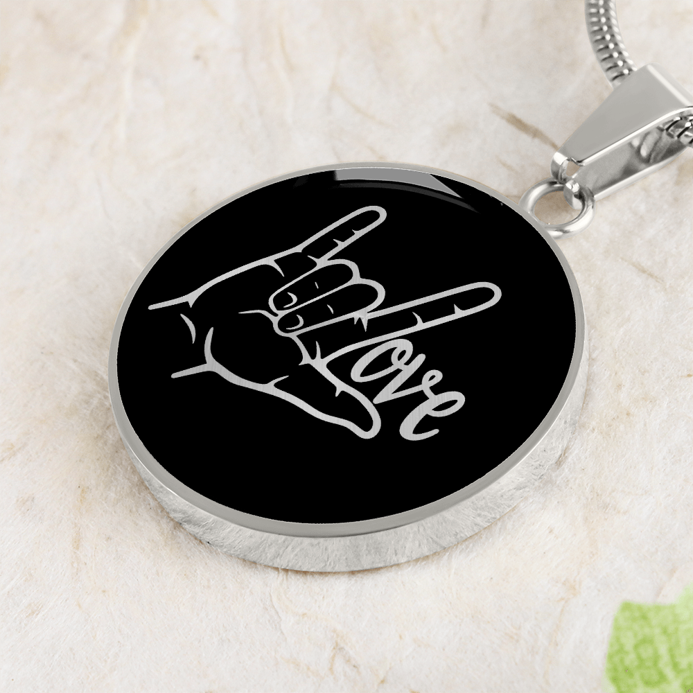 Love Sign Language Necklace