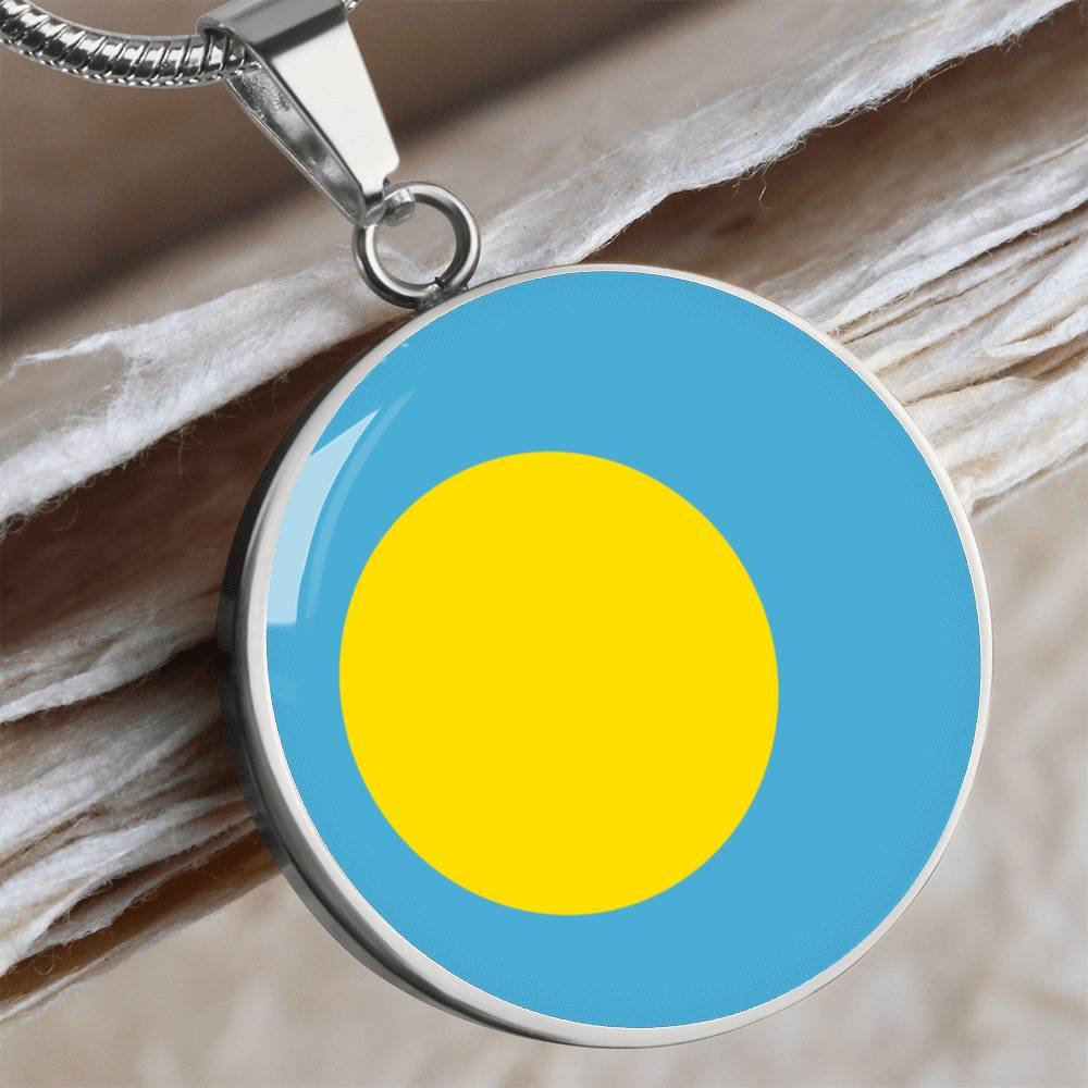 Palau Flag Pendant Necklace