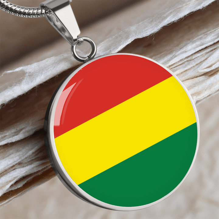 Bolivia Flag Pendant Necklace