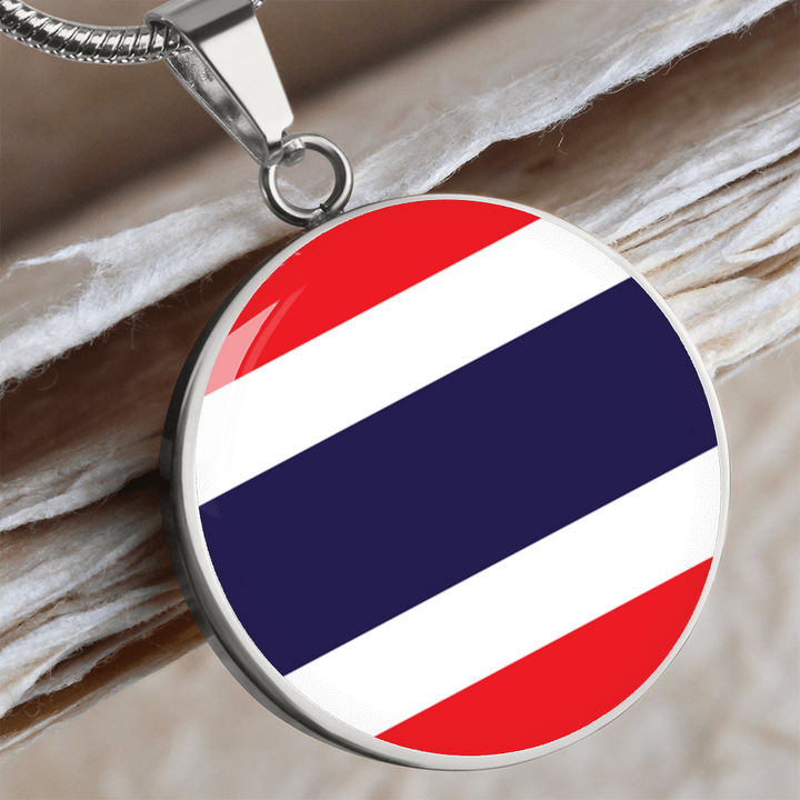 Thailand Flag Pendant Necklace