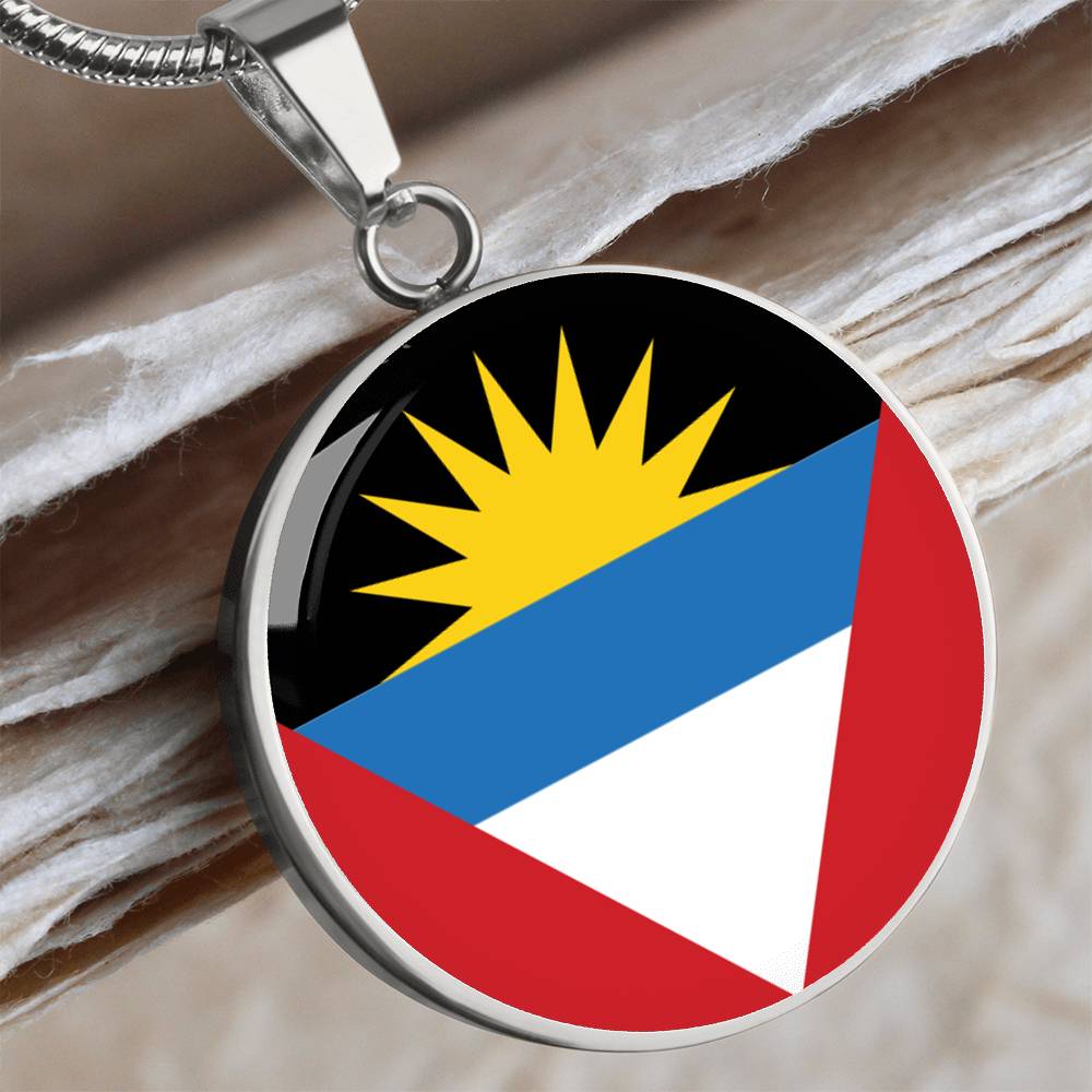 Antigua Flag Pendant Necklace