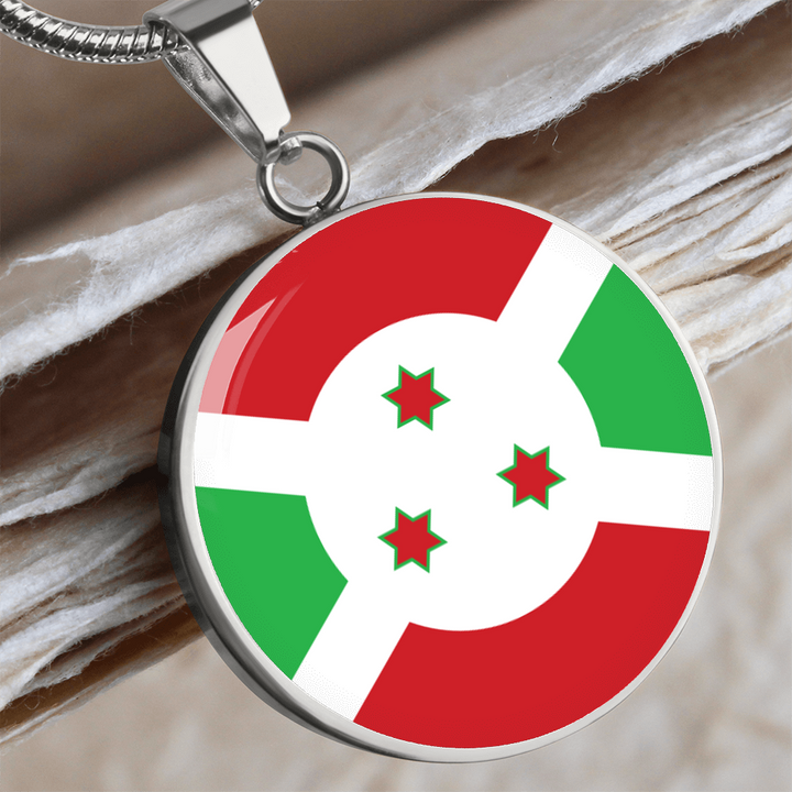 Burundi Flag Pendant Necklace