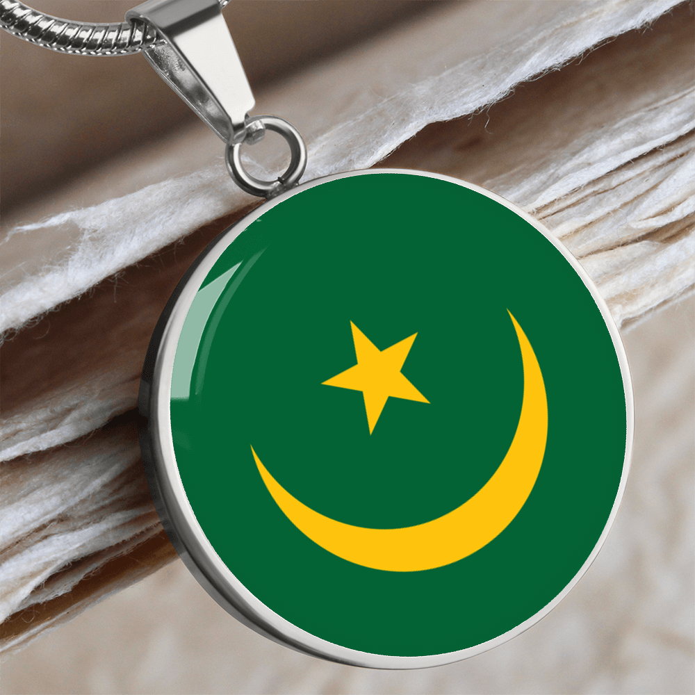 Mauritania Flag Pendant Necklace