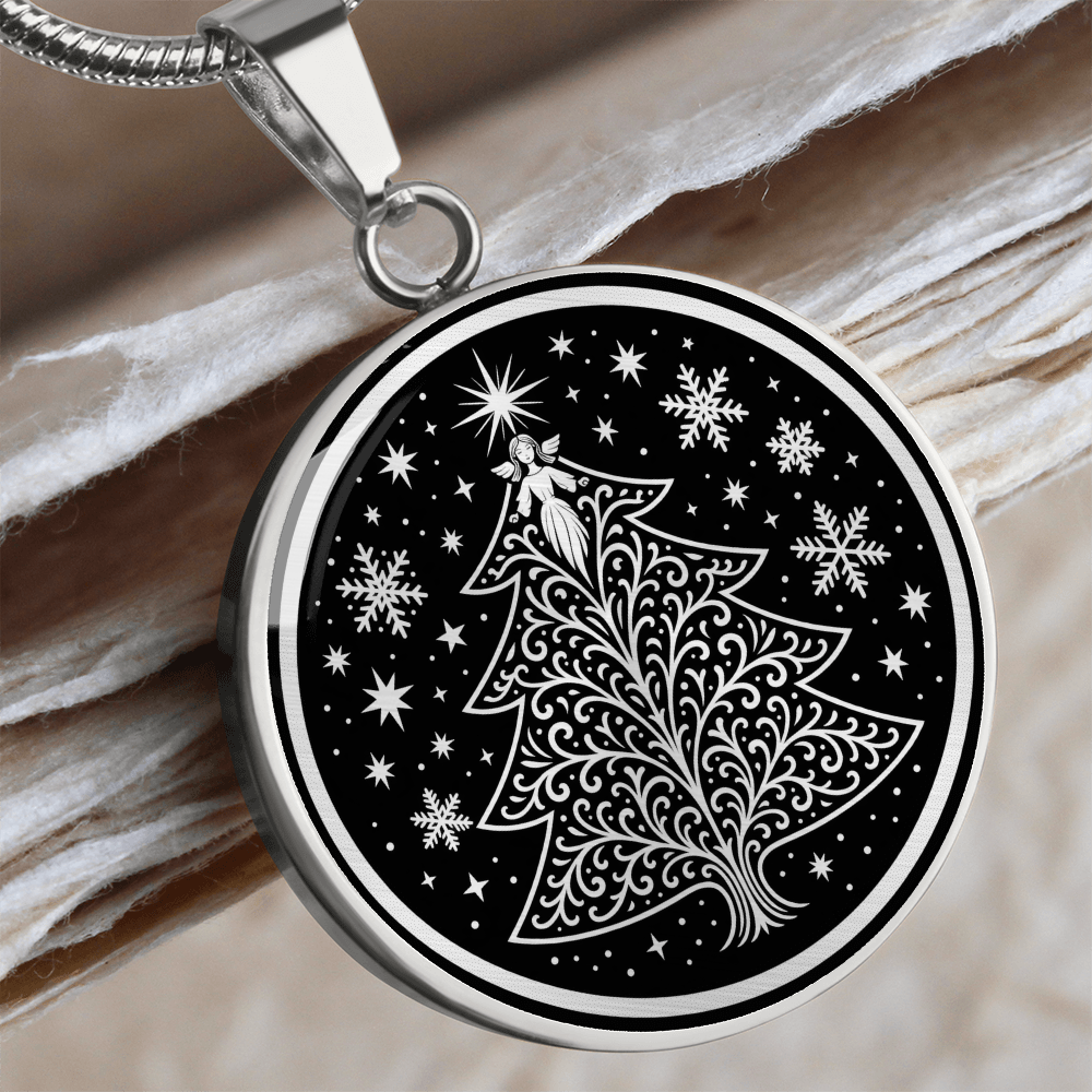 Angel Christmas Tree Necklace