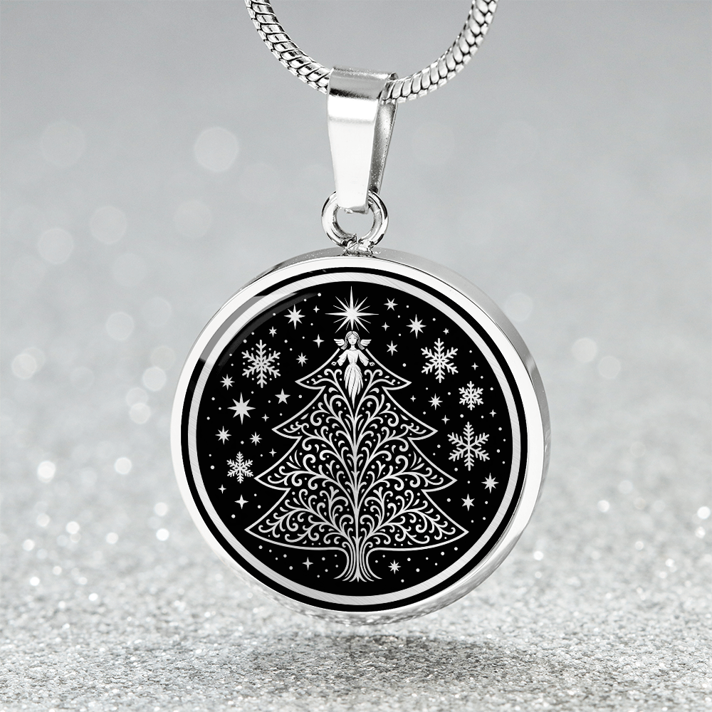 Angel Christmas Tree Necklace