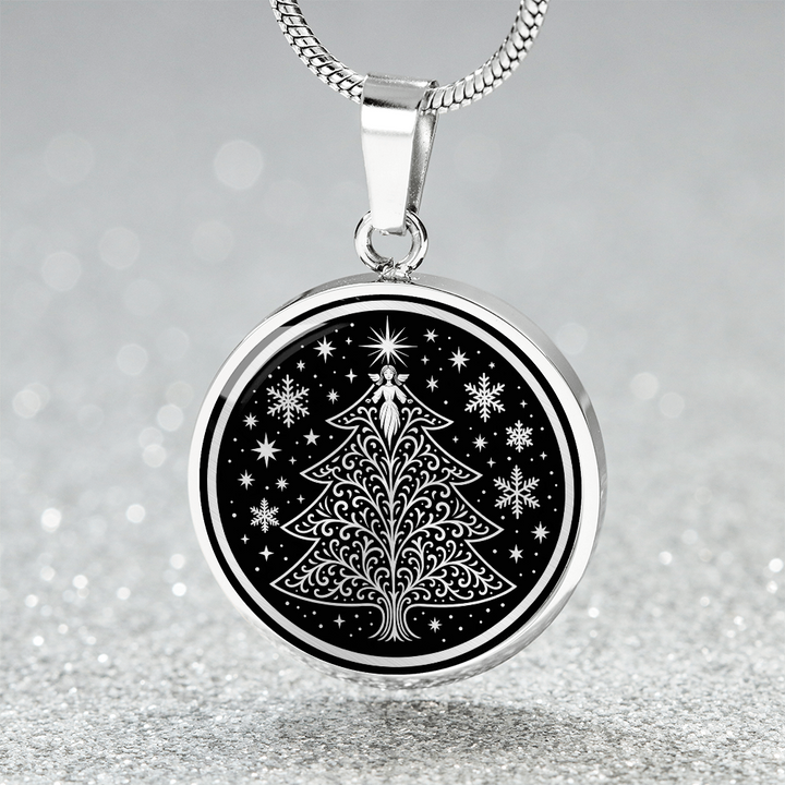 Angel Christmas Tree Necklace