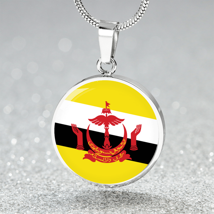 Brunei Flag Pendant Necklace