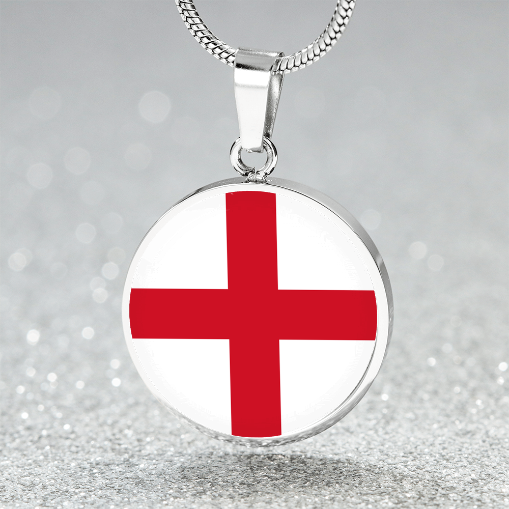England Flag Pendant Necklace