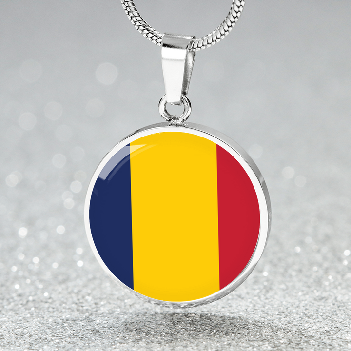 Chad Flag Pendant Necklace