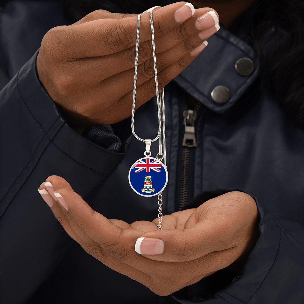 Cayman Islands Flag Pendant Necklace